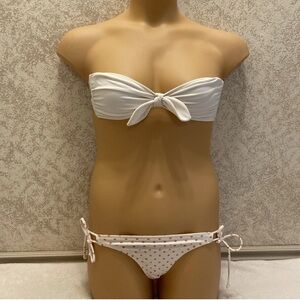 Victoria's Secret White Bikini with Orange Polka Dots